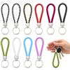 LEIIERUY 10 Pezzi Portachiavi in Pelle Intrecciata Multicolore, Cordino con Anello in Lega, 12,5 cm, Accessorio per Auto, Casa e Ufficio