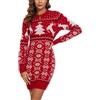 Bresdk Vestito Donna in Maglia Donna Invernale Natalizio Maglione Natale | Elegante Maniche Lunghe Abiti Natalizi per Donne Collo Rotondo