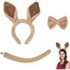EULAPGOE Cerchietto con Orecchie Orecchie Coniglio per La Ragazza della Palude - Set Completo di Cappellino con Orecchie, Nastro e Coda per Adulti e Bambine