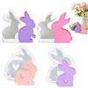 CZAYEFNH Stampi in Silicone per Pasqua, Set di 4 stampi a Forma di Coniglio con Cuore, per Candele, saponi e Decorazioni Fai-da-Te, Ideali per creazioni artistiche e Regali pasquali