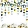 SEPWGUMD Bandierine per Compleanno, Bandierine Gialle e Colorate - Il Tuo Set Completo di Decorazioni per Festa, per Feste, Colore Oro, Multicolore, Triangolare