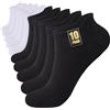 Niorasen 10/20 Paia Calzini Corti Estivi Uomo Donna in Cotone | Calzini corte Unisex; Fantasmini Traspiranti e Antiodore; Disponibili Nero, Bianco e Grigio
