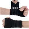 ACWOO Fascia da Polso 2 pezzi, Supporto Polso Elastica Ambidestra, Tutore Tunnel Carpale, Palm Support per Dolori Articolari, Quotidiano, Frattura e Distorsione del Polso, sx e dx (Beige)