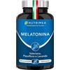 Laboratoires Nutrimea Melatonina per dormire | con Valeriana, Passiflora e Lavanda | 60 capsule naturali da 0.95 mg | Favorisce il sonno | Riduce gli effetti del jet lag