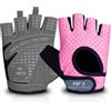 WFX Guanti da palestra per sollevamento pesi Fitness Allenamento Traspirante Guanti da donna antiscivolo in silicone imbottito Protezione per il palmo elastico Attrezzatura per l'allenamento della