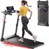 Toputure Tapis Roulant Elettrico con 10% Inclinazione, 12km/h Tapis Roulant Pieghevole con Pendenza, Walking Pad, App e Telecomando, Nessuna Installazione Richiesta, Design Salvaspazio per Casa e Ufficio
