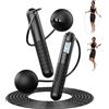 Flintronic Corda per Saltare Smart con Contatore, Corde per Saltare Senza Filo Regolabile, Corda Saltare Regolabile con Cuscinetto a Sfera, per l'Uomo/Donna/Bambini, Fitness/Perdita di Peso