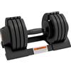SPORTNOW Set 1/2 Manubri Palestra con Base di Stoccaggio, Nero | Set di Manubri Regolabili per Braccia, Impugnatura Antiscivolo, Pesi Manubri, Allenamento Fitness Casa e Palestra