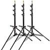 Manfrotto 1004BAC-3 Kit 3 Stativi, Serie Babylight, Massima Altezza 366 cm per Luci, 4 Sezioni, in Alluminio, Nero