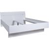 Composad | Letto King Size della Linea MUNDI, Letto Moderno ed Elegante, Camera da letto, Bianco Laccato, (LxAxP) 201,4x92x216,7 cm, Bianco laccato, Made in Italy