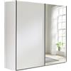 Composad | Armadio della Linea SYSTEMA, Armadio a 2 Ante Scorrevoli, Armadio Ante a Specchio, Dimensioni (LxAxP) 250x223x67 cm, Colore Bianco Top Matt, Made in Italy