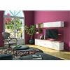 Composad | Soggiorno Completo della linea MUNDI, set di 3 Mobili, Pensile, Mobile Porta TV, Mensole Cubo, Soggiorno Moderno, Elegante, Bianco Laccato e Rovere Mielato, Made in Italy