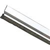 Amig - Strisce sigillanti autoadesive - Isolanti per porte - Spazzola antipolvere e pellicola protettiva - Compatibile con pannello isolante, Argento, 107 x 1,5 x 7 cm, PVC