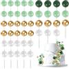 URAQT Palline Sfera Cake Topper, 45 Pz Mini Topper Torta Palloncino Topper, Ball Cake Topper Cupcake Perle Balls Torta Inserto Topper, per Anniversario Festa di Compleanno Baby Shower (A2)