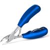 URAQT Tronchese Unghie, Tronchesino Tagliaunghie Professinale, Tronchesino Unghie Piedi per Unghie Spesse e Dure Pedicure e Manicure Strumenti (Blu)