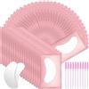 URAQT Patch Occhi Extension, 50 Paia Occhi da Ciglia Finte Eye Gel Patches Eye Pads con 10 Scovolino Ciglia, Patch Occhi Trucco Patch Ciglia per Extension Ciglia e Pro Salon Eye Mask Beauty Tool(Rosa)
