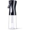 URAQT Bottigliette Spray, 200ML Spruzzino Nebulizzatore, Flacone Spray per Acqua Continua Vuoto Flacone Spray per Capelli per Acconciature, Piante, Animali Domestici, Pulizia (Copertina Nero)