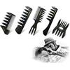 Eowppue Pettine Per Lo Styling Per Uomo 5 Pezzi Set Di Pettini Multifunzionali Pettine Capelli Uomo Professionale Set Pettine Antistatico a Denti Larghi, Adatto a Tutti I Tipi Di Capelli