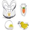 YDNURSCT 7pcs Formine Biscotti Pasqua - Stampo Uovo di Pasqua e Carnevale,Formine per Biscotti Pasqua, Biscotti Pasquali Acciaio Inox Ideale per Cucinare Biscotti di Pasqua, Confezione Assortita di Winwild