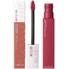 Maybelline New York SuperStay Matte Ink Tinta Labbra Colore 65 Seductress + SuperStay Matte Ink Tinta Labbra Colore 80 Ruler - 2 Rossetti con Applicatore a Punta