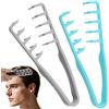 AYBUY 2 Generico Pettine Texture Per Uomo,Strumento Volumizzante per Radici | pettine volumizzante con denti larghi Per Coprire le Cuciture (Grigio + Blu)