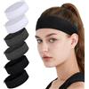 URAQT Fasce per Capelli, 6 Pezzi Fascia Elastica per Capelli | Headband Unisex Elastici per la Testa, Sport Fascia per Capelli Fascia Sportiva Antiscivolo per Sport, Yoga, Fitness