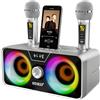 LSMOEO Casse Karaoke Portatile, Tutto-in-Uno Karaoke Professionale Completo con Cassa Bluetooth da 20W, 2 Microfoni Karaoke Wireless e Slot per Microfono Ricaricabile, Ideale per Karaoke Domestico