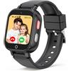 Berilona 4G Smartwatch Bambini, Orologio GPS Bambini con Videochiamate Impermeabile | Chat Vocale, Modalità Classe, Sveglia, Contapassi, Fotocamera, Calcolatrice, Smart Watch per Ragazzi e Ragazze Regalo Nero