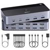 UGREEN Switch KVM HDMI 2.0 2 ingressi 2 uscite 4K 60Hz per 2 PC | 4 porte USB 5Gbps per tastiera, mouse, disco rigido, controller desktop compatibile con Windows, Linux, macOS