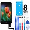 Brinonac Display per iPhone 8 Plus Nero 5,5" Schermo LCD Sostituzione Digitizer | Schermo LCD HD, 3D Touch sensibile, robusto duraturo, kit riparazione, vetro protettivo, guarnizione per schermo cellulare