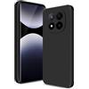 Btstring Cover per Xiaomi Redmi Note 14 Pro Plus, Nero | Custodia Antiurto, Sottile in Silicone TPU, Fodera in Microfibra, Protezione della Fotocamera