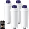 Koala Filtro per l'acqua, ricambio per macchine da caffè automatiche De'Longhi DLSC002 Filtro, filtro per caffè Compatibile con De'Longhi Magnifica S, Dinamica, ECAM ESAM ETAM EPAM Serie (4 pezzi)