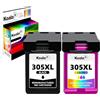 Koala Cartucce d'inchiostro rigenerate di ricambio per HP 305 XL 305XL per DeskJet 4120e 2720 2720e 2721e 2710 Envy 6032 6020e 6430e 6432e 6420e 6030 6010 6420 Stampanti, Nero e Tricolore