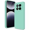 Btstring Cover per Xiaomi Redmi Note 14 Pro Plus, Verde Menta | Custodia Antiurto, Sottile in Silicone TPU, Fodera in Microfibra, Protezione della Fotocamera