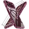 iVoler Cover Magnetica per iPhone 18 Pro con 2 Pezzi Pellicola Vetro Temperato, [Compatibile con MagSafe] Custodia Posteriore Sottile Anti-Impronte Case, Borgognae
