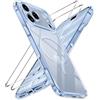 iVoler Cover Magnetica per iPhone 18 Pro con 2 Pezzi Pellicola Vetro Temperato, [Compatibile con MagSafe] Custodia Posteriore Sottile Anti-Impronte Case, Blu