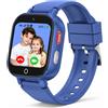 Berilona 4G Smartwatch Bambini, Orologio GPS Bambini con Videochiamate Impermeabile | Chat Vocale, Modalità Classe, Sveglia, Contapassi, Fotocamera, Calcolatrice, Smart Watch per Ragazzi e Ragazze Regalo Blu