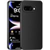 TAUYN Cover per Google Pixel 9a, Ultra Sottile Premium PU Pelle Indietro Custodie, Telaio in Morbido Silicone, Antiurto, Antigraffio Proteggere Custodia - Nero