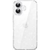 JETech Cover Glitter per iPhone 17, Trasparente | Design con Glitter Brillante, Custodia Protezione Antiurto, Retro Trasparente, Stile Elegante