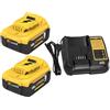 Exemoro 2 x 18 V 5,0 Ah DCB184 Batteria per Dewalt Batteria 18 V 5,0 Ah DCB184 DCB180 DCB181 DCB182 DCB200 DCB201 DCB201-2 DCB200-2 DCB204-2 Compatibile con gli elettroutensili