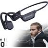 ZOVIMAX Cuffie a Conduzione Ossea Nuoto, IPX8, MP3 8 GB, Bluetooth 6.0 | 12H Anti-Vento Open-Ear Cuffie Nuoto IPX8 Impermeabili, Sportive Auricolari MP3 Integrato, Piscina, Corsa, Ciclismo, Fitness