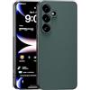 TAUYN Cover per Samsung Galaxy A55 5G, Ultra Sottile Premium PU Pelle Indietro Custodie, Telaio in Morbido Silicone, Antiurto, AntiGraffio Proteggere Custodia - Verde