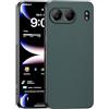 TAUYN Cover per OnePlus Nord 4 5G, Ultra Sottile Premium PU Pelle Indietro Custodie, Telaio in Morbido Silicone, Antiurto, AntiGraffio Proteggere Custodia - Verde