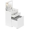 HOMCOM Toeletta da Camera con Specchiera e Sgabello Abbinato Legno Bianco | Postazione Trucco, Vano Nascosto, Cassetto in Legno
