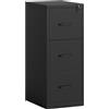 HOMCOM Schedario da Ufficio a 3 Cassetti in Acciaio 36.5x46.2x99 cm Nero | Barra Regolabile, Cassettiera per Documenti, Perfetto per Ufficio Casa e Studio