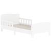 AIYAPLAY Letto Montessori per Bambini 3-8 Anni in Legno 140x70 cm Bianco | Lettino Basso, Sponde Laterali, Bordi Lisci, Letto Singolo Bambino per Cameretta