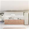blumfeldt Mobile Cucina - Mobile Lavastoviglie con Piano MDF 30mm, Superficie in Melamina Facile da Pulire, Design Moderno, Bianco Rovere, Mobiletto Cucina Salvaspazio