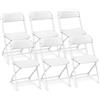 Asdsed Set 6 Sedie Pieghevoli Plastica e Metallo, Fino a 160kg, Leggero e impermeabile, Risparmia Spazio Sedia Pieghevole per Esterno, Giardino, Campeggio, Balcone, Ufficio, Feste