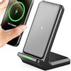 Zenoval Caricabatterie wireless, supporto di ricarica wireless da 15 W, stazione di ricarica wireless per iPhone 15/14/13/12/11/Pro/Max/Plus/XS/XR/X, Samsung Galaxy S22/S21S20/S10/S9/Note10/9 e telefono