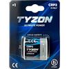 TYZON CR-P2 Batteria al litio 6V - Confezione da 1 - Per telecamere, sistemi di allarme, strumenti di misura - Compatto e potente - Lunga durata - Cella al litio senza mercurio